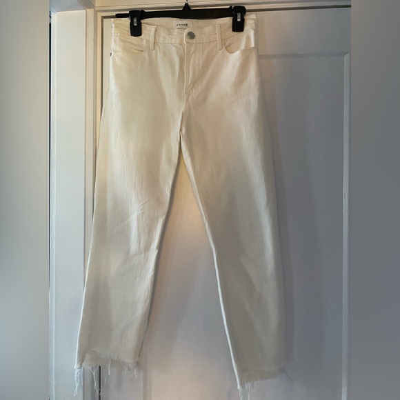 Frame Denim Women's Le High Straight off white jeans. - Picture 2 of 8